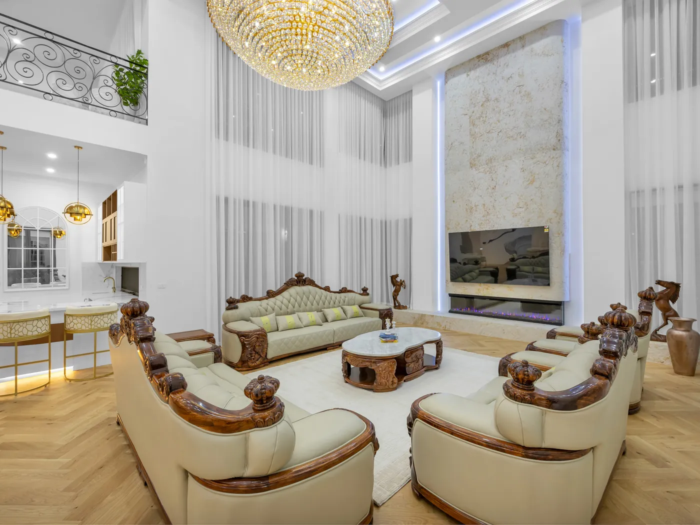 Living space inside a completed Lotus Family Homes residence.