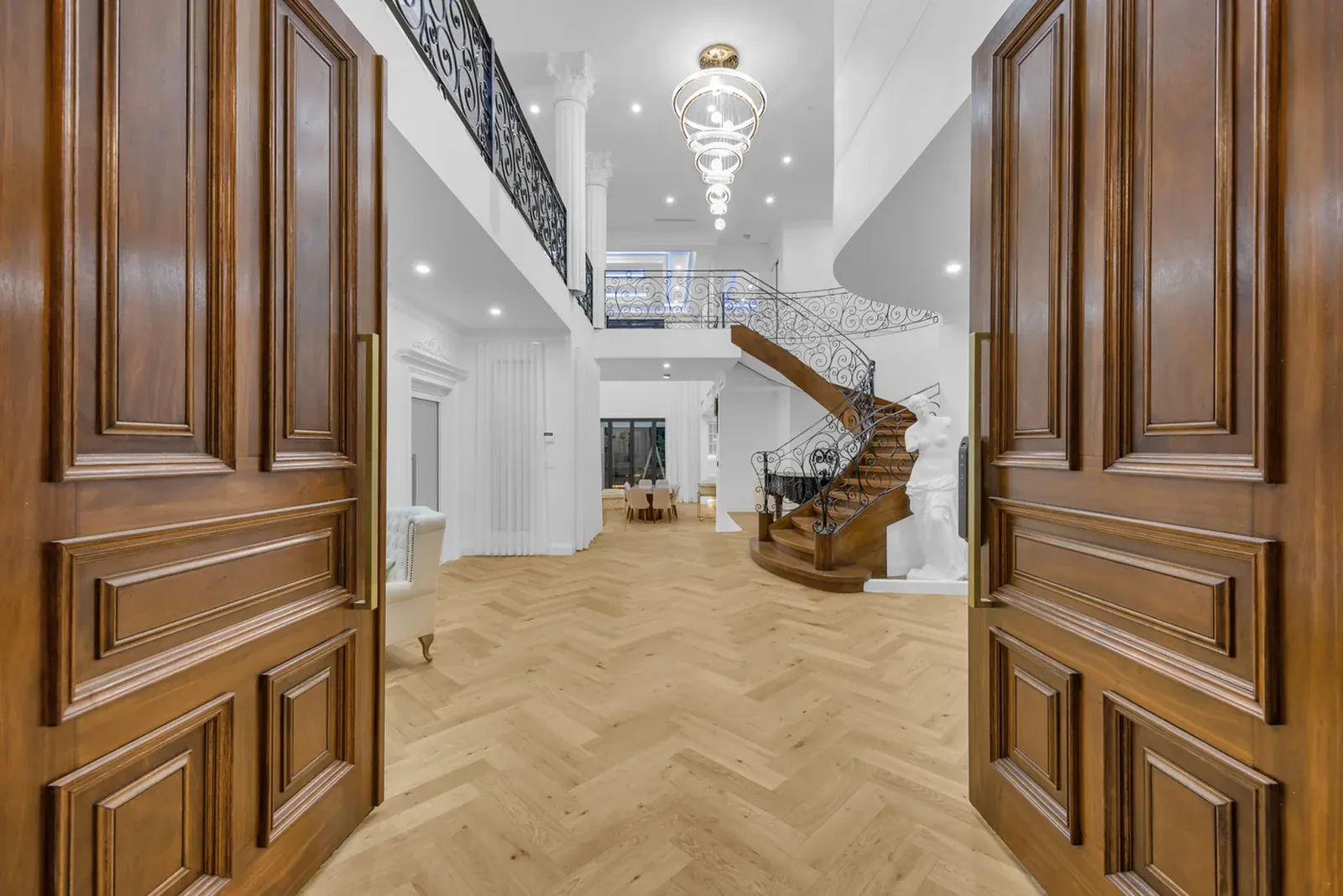 Grand entry foyer of a completed Lotus Family Homes residence.